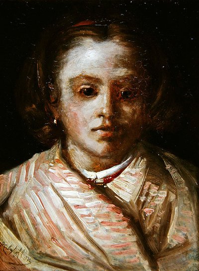 Porträt eines Kindes von Antoine Vollon