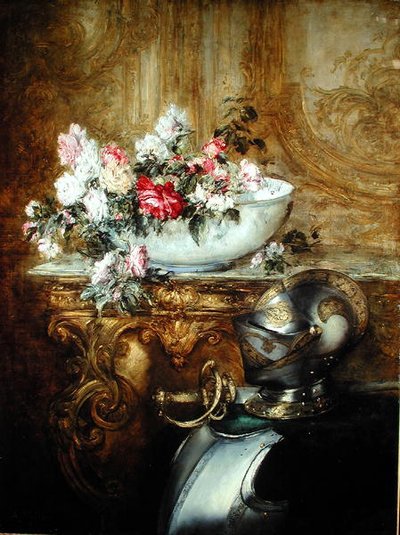 Stillleben mit einer Schale Blumen von Antoine Vollon