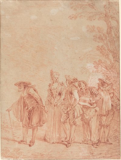 Die Hochzeitsprozession von Antoine Watteau