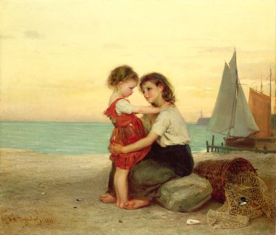 Schwestern am Strand, 1871 von Anton Heinrich Dieffenbach