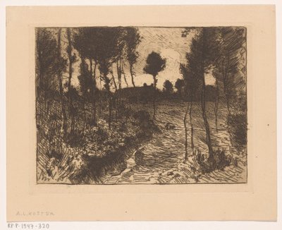 Waldweg am Abend von Anton L. Koster