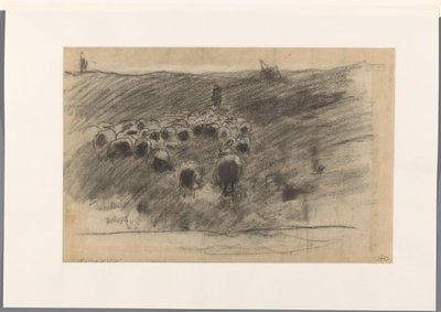 Hirte mit Schafherde von Anton Mauve