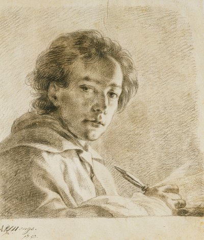 Porträt des Künstlers, 1750 von Anton Raphael Mengs
