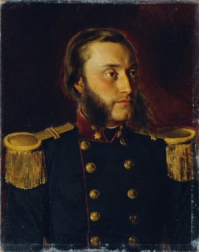 Der Schiffsbau-Ingenieur Josef von Romako als Oberleutnant von Anton Romako