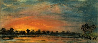 Sonnenuntergang in Chelsea, London von Frederick (attr. to) Barnard