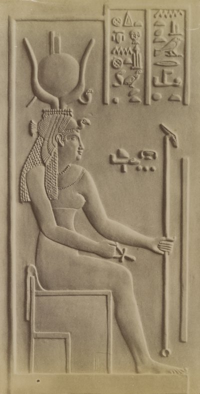 Isis, Tempel in Dendera von Antonio Beato