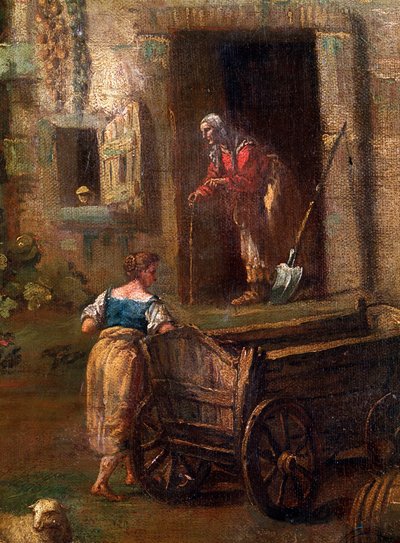 Italienische Landschaft (Detail), 18. Jahrhundert von Antonio Diziani