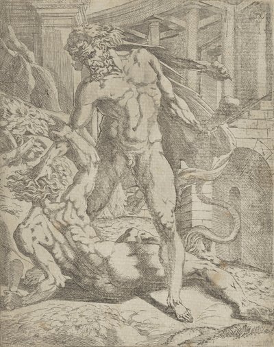 Herkules und Cacus, 1540-45 von Antonio Fantuzzi