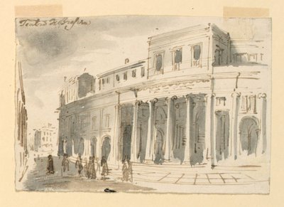 Außenansicht, Theater in Brescia von Antonio Giuseppe Basoli