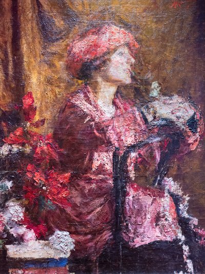 Enrica in Lila von Antonio Mancini