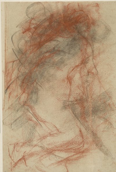 Profilkopf nach rechts von einer Dame von Antonio Mancini