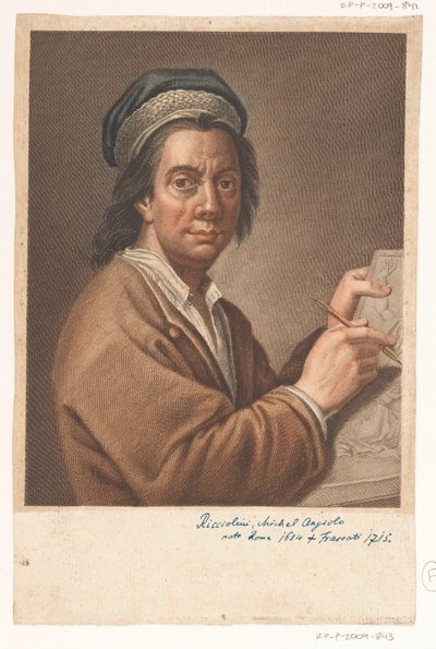 Porträt des Künstlers Michelangelo Ricciolini von Antonio Pazzi