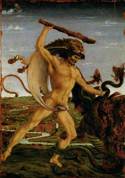 Herkules und die Hydra von Antonio Pollaiuolo