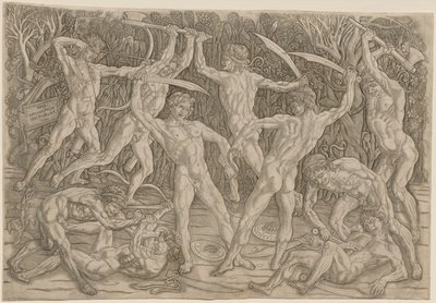 Schlacht der Nackten von Antonio Pollaiuolo