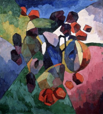 Blauer Krug und Früchte, 1913 von Aristarkh Vasilievic Lentulov