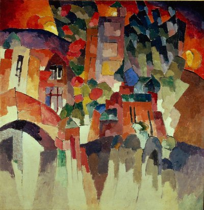 Kislovodsk Landschaft mit Toren, 1913 von Aristarkh Vasilievic Lentulov