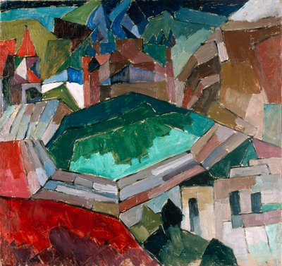 Stadt im Süden Russlands, um 1914-16 von Aristarkh Vasilievic Lentulov