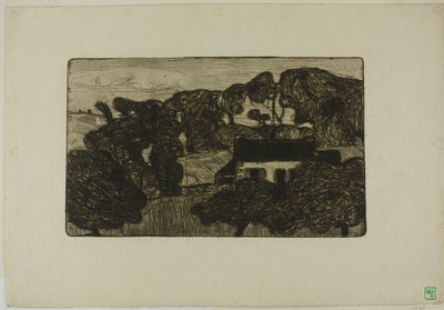 Bauernhaus umgeben von Bäumen von Armand Séguin