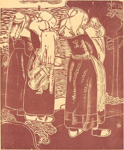Drei bretonische Frauen mit Säuglingen von Armand Séguin