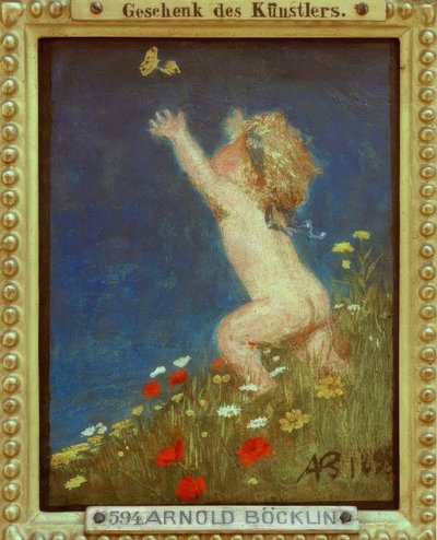 Nacktes Kind mit blonden Haaren von Arnold Böcklin