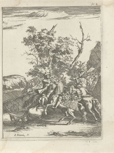 Reiterkampf von Arnold Houbraken
