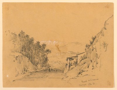 Gebirgspass und Dorf von Arnold William Brunner