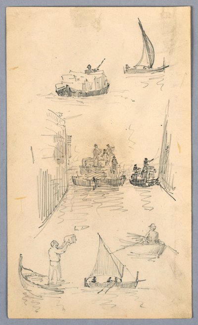 Skizzen von Booten von Arnold William Brunner