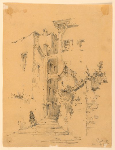 Straße in San Remo von Arnold William Brunner