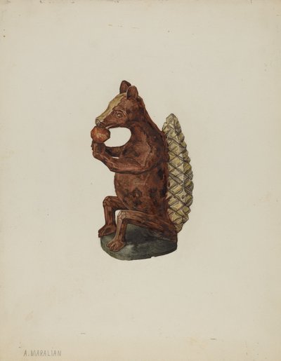Pa. Deutsche Eichhörnchenfigur von Arsen Maralian