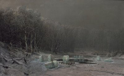 Winter. Eisspalten von Arseniy Ivanovich Meshchersky