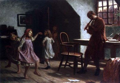 Kinder tanzen vor Oliver Goldsmith von Arthur Claude Cooke