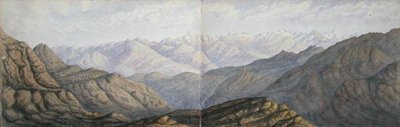 Sonnenuntergang in den Bergen von Arthur Cust