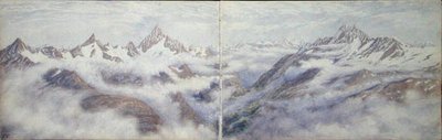 Blick vom Breithorn von Arthur Cust