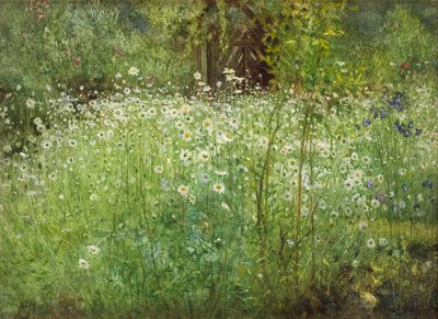 Wiesenmargeriten und Schwertlilien, 1920 von Arthur Hacker