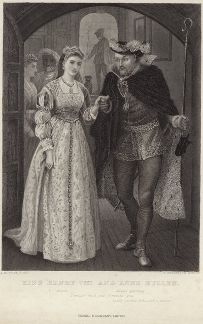 König Heinrich VIII. und Anne Bullen von Arthur Hopkins