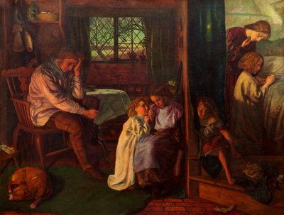 Schlafenszeit, 1862 von Arthur Hughes