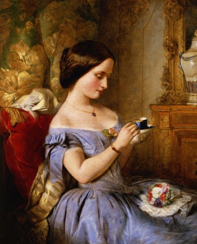 Tee trinken im Salon von Arthur Hughes