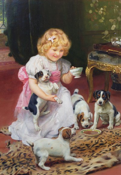 Teestunde von Arthur John Elsley
