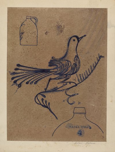 Steingutkrug, ca. 1937 von Arthur Matthews