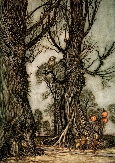 Peter Pan in den Kensington Gardens von Arthur Rackham