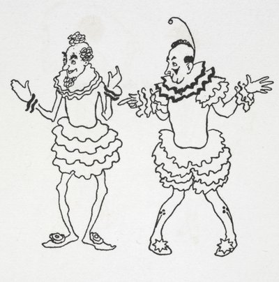 Zwei Clowns von Arthur Rackham