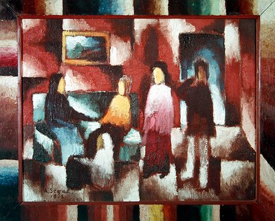 Innenraum, 1918 von Arthur Segal