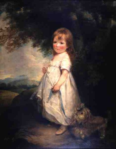Miss Anderson mit ihrem Hund, ca. 1810 von Arthur William Devis