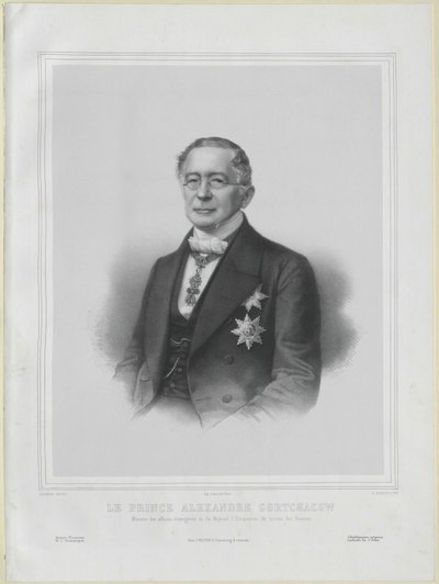 Alexander Michailowitsch Graf Gortschakow von Artist Unknown