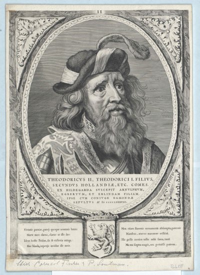 Graf von Holland Dietrich II. (Druck) von Artist Unknown