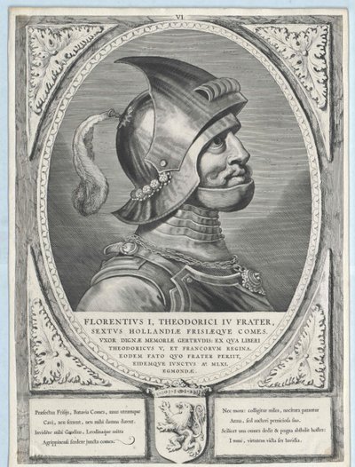 Graf von Holland Floris I (Druck) von Artist Unknown