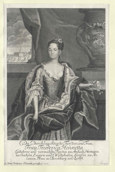 Friederike Henriette Prinzessin Anhalt-Bernburg von Artist Unknown