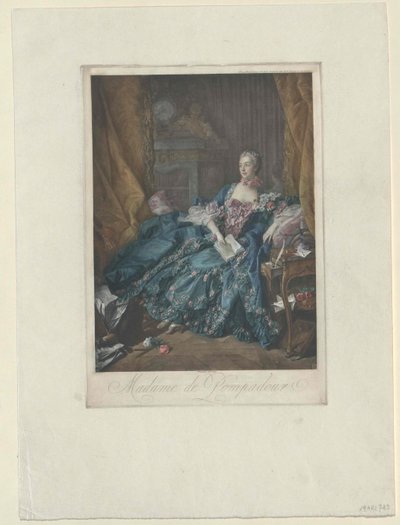 Jeanne Antoinette Poisson Pompadour von Artist Unknown