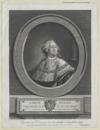 König von Frankreich Ludwig XVI. von Artist Unknown