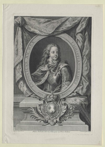 König von Frankreich Ludwig XV. von Artist Unknown
